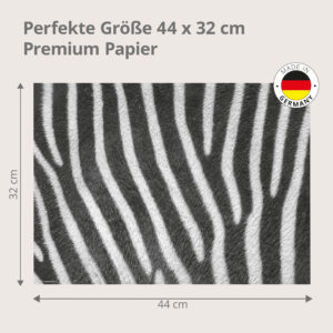 Zebrafell - Tischset Papier – Bild 3