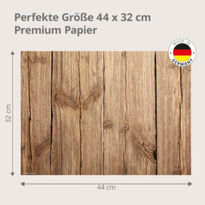 Rustikale Planken - Tischset Papier – Bild 3
