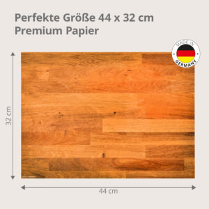 Parkett – poliertes Eichenholz - Tischset Papier – Bild 3