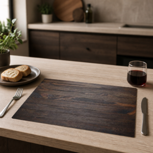 Dunkles Holz mit toller Maserung - Tischset Papier – Bild 2