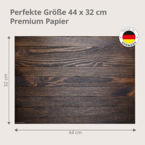 Dunkles Holz mit toller Maserung - Tischset Papier – Bild 3