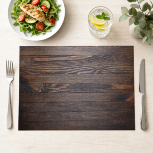 Dunkles Holz mit toller Maserung - Tischset Papier – Bild 1