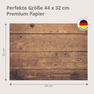 Rustikales Holz - Tischset Papier – Bild 3