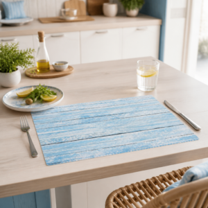 Maritime pastellblaue Planken - Tischset Papier – Bild 2
