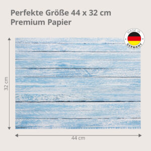 Maritime pastellblaue Planken - Tischset Papier – Bild 3