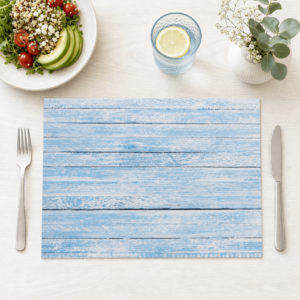 Maritime pastellblaue Planken - Tischset Papier – Bild 1