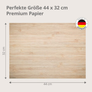 Helle Bambusplanken - Tischset Papier – Bild 3