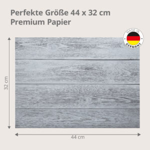 Graues Holz – hellgraue Planken in Shabby-Weiß - Tischset Papier – Bild 3