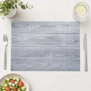 Graues Holz – hellgraue Planken in Shabby-Weiß - Tischset Papier – Bild 1