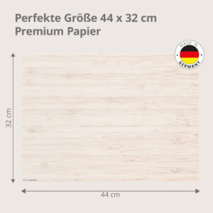 Heller Bambus in zartem Rosé-Weiß - Tischset Papier – Bild 3