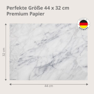 Edler Weißer Marmor - Tischset Papier – Bild 3