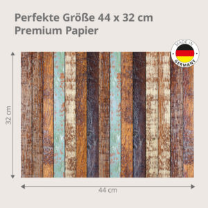Vintage Holzbretter - Tischset Papier – Bild 3
