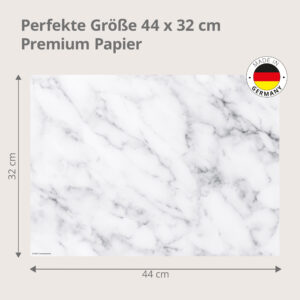 Weißer Marmor II - Tischset Papier – Bild 3