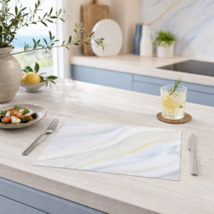 Cremige Marmor - Tischset Papier – Bild 2