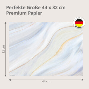 Cremige Marmor - Tischset Papier – Bild 3