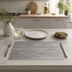 helles graues Holz mit Maserung - Tischset Papier – Bild 2