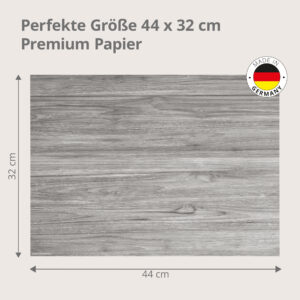 helles graues Holz mit Maserung - Tischset Papier – Bild 3