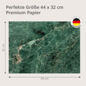 Grüner Marmor – smaragdgrüne - Tischset Papier – Bild 3