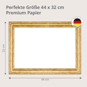 Goldener Bilderrahmen – barock-ornamentales Rahmenmotiv - Tischset Papier – Bild 3
