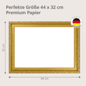 Goldener Ornament-Rahmen – florale Verzierungen - Tischset Papier – Bild 3