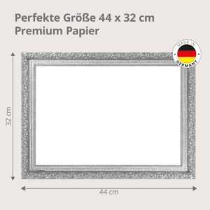 Silberner Ornament-Rahmen - Tischset Papier – Bild 3