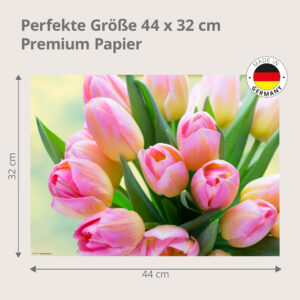 Frische Frühlingstulpen in rosa - Tischset Papier – Bild 3