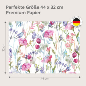 Aquarell-Wildblumen - Tischset Papier – Bild 3