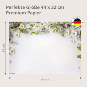 Gänseblümchen & Blüten - Tischset Papier – Bild 3