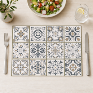Mediterrane Fliesen - Tischset Papier – Bild 1