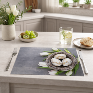 Marmorierte Ostereier im Nest - Tischset Papier – Bild 2