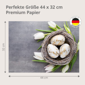 Marmorierte Ostereier im Nest - Tischset Papier – Bild 3