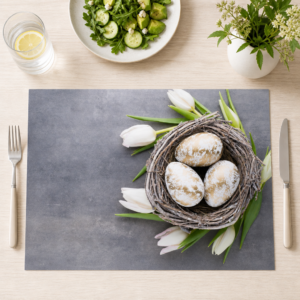 Marmorierte Ostereier im Nest - Tischset Papier – Bild 1