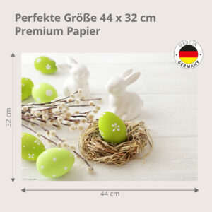 Weisßer Osterhase - Tischset Papier – Bild 3