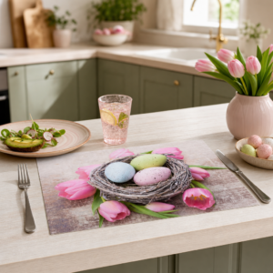 Pastell Ostereier im Nest - Tischset Papier – Bild 2