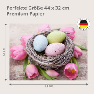 Pastell Ostereier im Nest - Tischset Papier – Bild 3