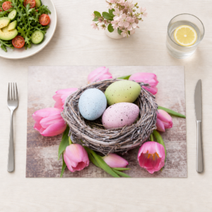 Pastell Ostereier im Nest - Tischset Papier – Bild 1