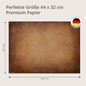 braunes Leder - Tischset Papier – Bild 3