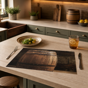 Altes Holzfass - Tischset Papier – Bild 2