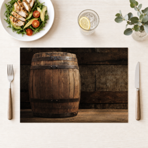 Altes Holzfass - Tischset Papier – Bild 1