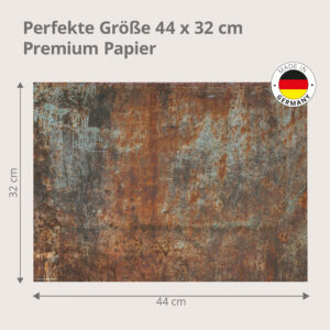 rostige Metalloberfläche mit - Tischset Papier – Bild 3