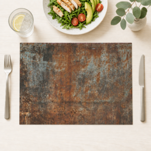 rostige Metalloberfläche mit - Tischset Papier – Bild 1