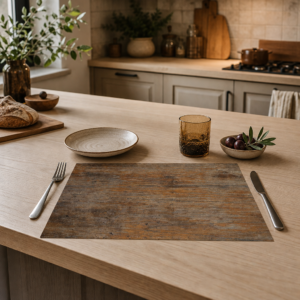 Rustikales Holz braun - Tischset Papier – Bild 2