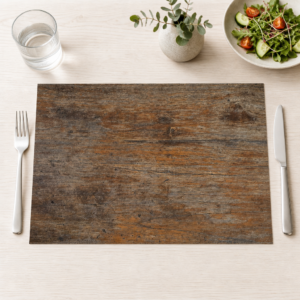 Rustikales Holz braun - Tischset Papier – Bild 1