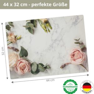 Rosen auf Marmor | Platzsets aus Premium-Vinyl 44 x 32 cm - 4 Stück – Bild 2