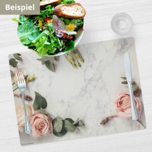 Rosen auf Marmor | Platzsets aus Premium-Vinyl 44 x 32 cm - 4 Stück – Bild 4