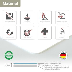 Stahlplatte Rost Optik | Platzsets aus Premium-Vinyl 44 x 32 cm - 4 Stück – Bild 5