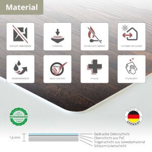 Holzoptik dunkelbraun | Platzsets aus Premium-Vinyl 44 x 32 cm - 4 Stück – Bild 5