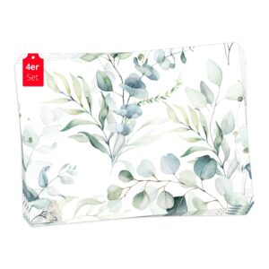 Eukalyptus Wasserfarbe - Tischsets | Platzsets aus Premium-Vinyl 44 x 32 cm - 4 Stück – Bild 1