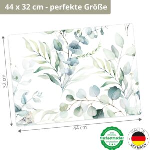 Eukalyptus Wasserfarbe - Tischsets | Platzsets aus Premium-Vinyl 44 x 32 cm - 4 Stück – Bild 2