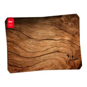 Rustikales Holz für Landhausromantik - Tischsets | Platzsets aus Premium-Vinyl 44 x 32 cm - 4 Stück – Bild 1